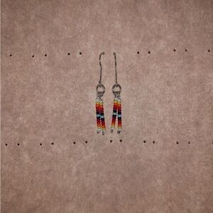 Colorful Beaded Dangle Earrings